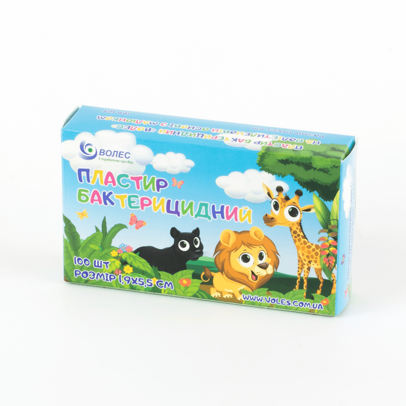 Пластир бактерицидний "ВОЛЕС" 1,9х5,5 на поліетиленовій основі №100